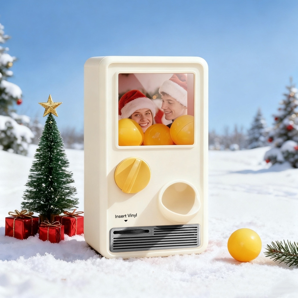 (pre-sale, Verzending Op 25/10) Gepersonaliseerde Muziek- En Fotomuziekgachaponmachine, Aangepaste Liedjesminiplatenbox, Retro Kerstcadeaus Voor Haar
