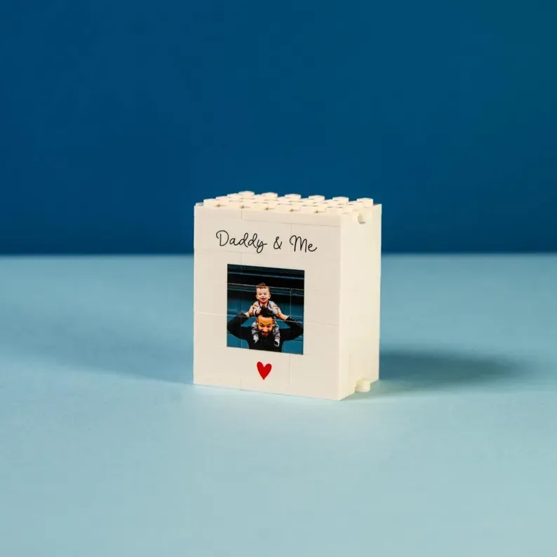 Gepersonaliseerd Uitvouwbaar Fotoblok Met Fotoblok Voor Papa En Mij, Mini-fotoalbum Als Aandenken Voor Papa, Puzzel, Hem, Vader, Vaderdag, Opa