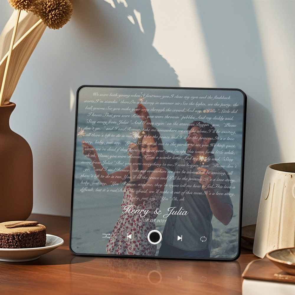 Aangepaste Muziek Koelkastmagneet Songteksten Fotosticker Geschenken Muziek Muur Fotosticker Muziekbeweging Die Kan Worden Gespeeld Zonder Mobiele Telefoon - SokkenFoto