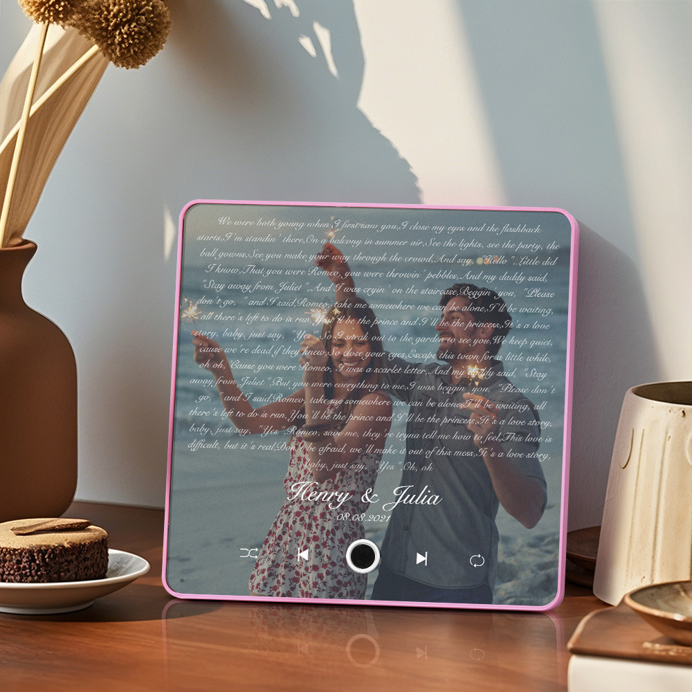 Aangepaste Muziek Koelkastmagneet Songteksten Fotosticker Geschenken Muziek Muur Fotosticker Muziekbeweging Die Kan Worden Gespeeld Zonder Mobiele Telefoon - SokkenFoto