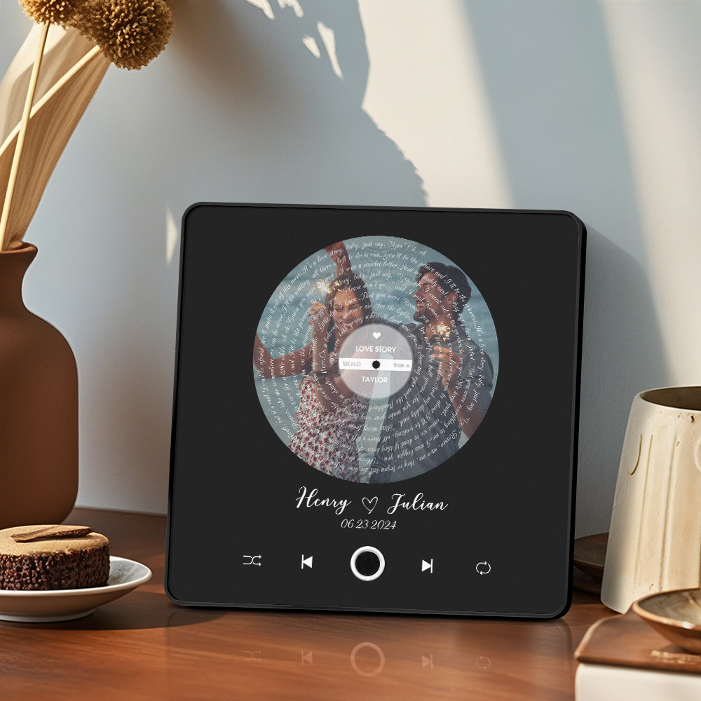 Aangepaste Muziek Koelkastmagneet Songteksten Fotosticker Geschenken Muziek Muur Fotosticker Muziekbeweging Die Kan Worden Gespeeld Zonder Mobiele Telefoon - SokkenFoto