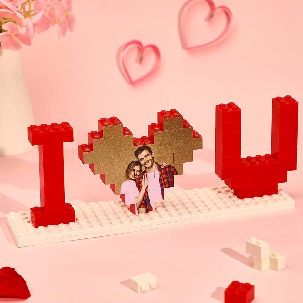 Valentijnsdagcadeaus Aangepaste Bouwsteenpuzzel I Love You Photo Brick Puzzles Cadeaus Voor Geliefden