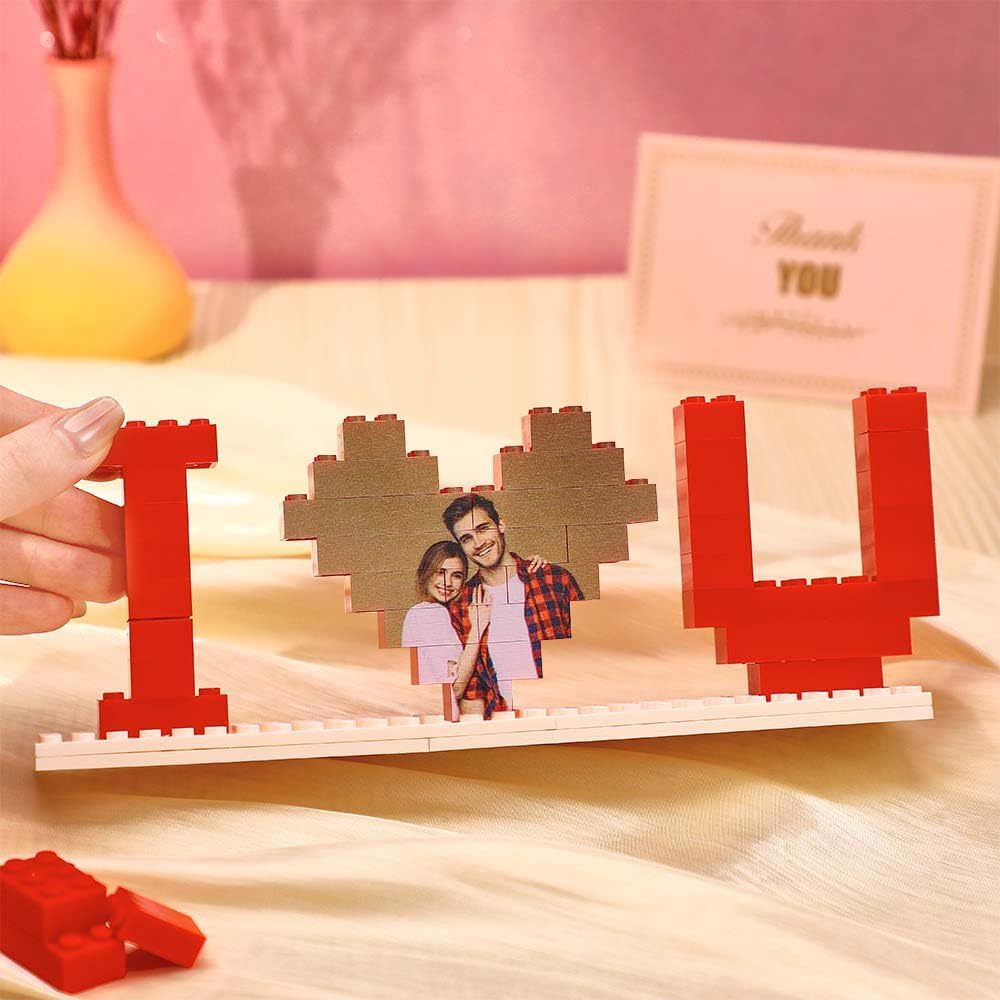 Valentijnsdagcadeaus Aangepaste Bouwsteenpuzzel I Love You Photo Brick Puzzles Cadeaus Voor Geliefden