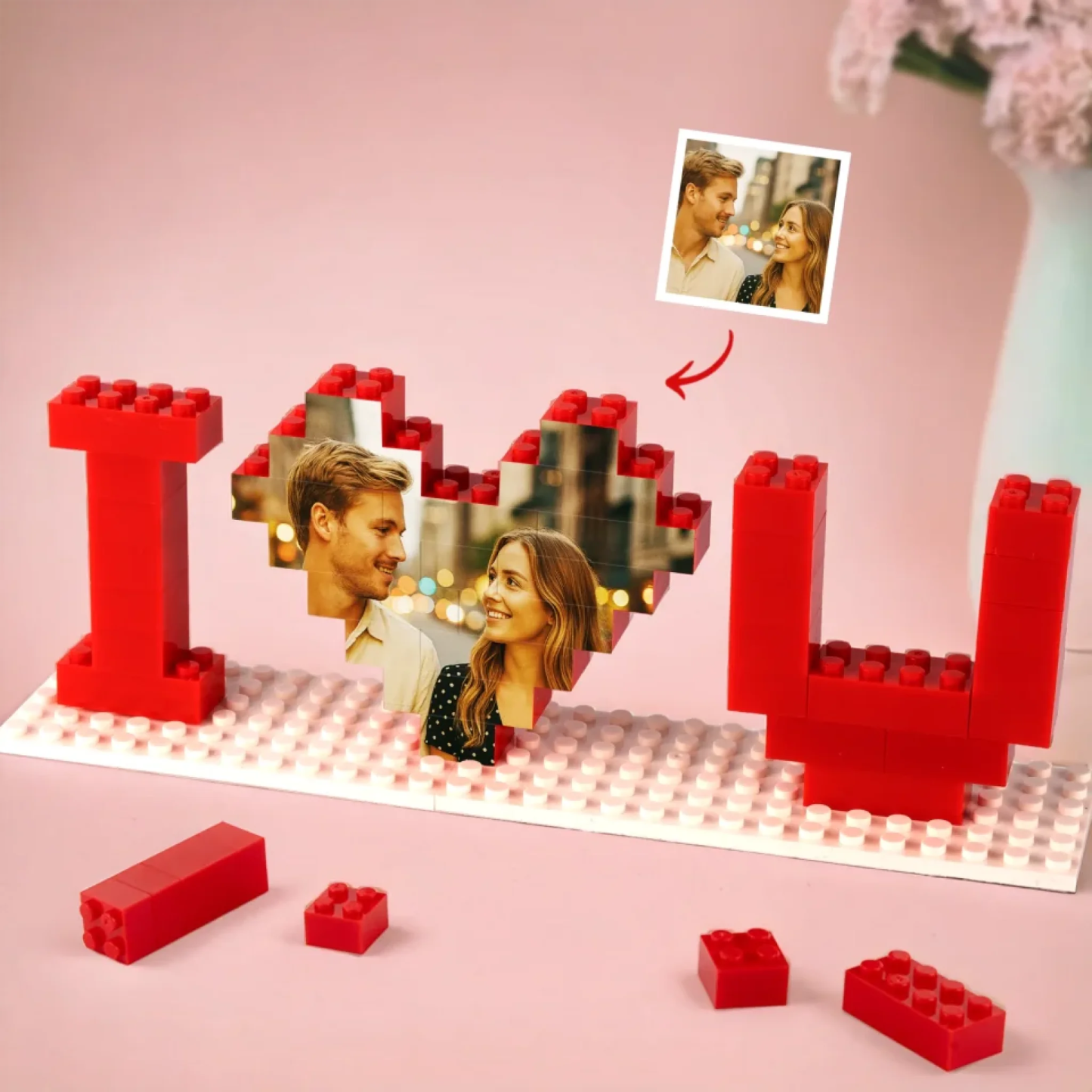 Valentijnsdagcadeaus Aangepaste Bouwsteenpuzzel I Love You Photo Brick Puzzles Cadeaus Voor Geliefden