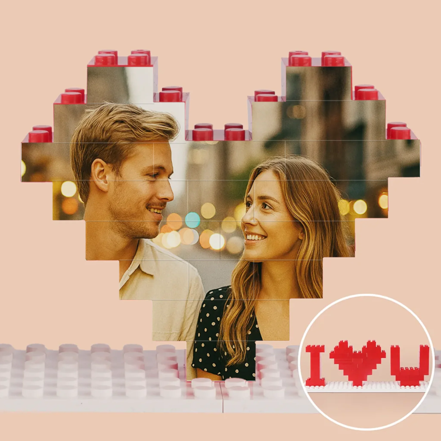 Valentijnsdagcadeaus Aangepaste Bouwsteenpuzzel I Love You Photo Brick Puzzles Cadeaus Voor Geliefden