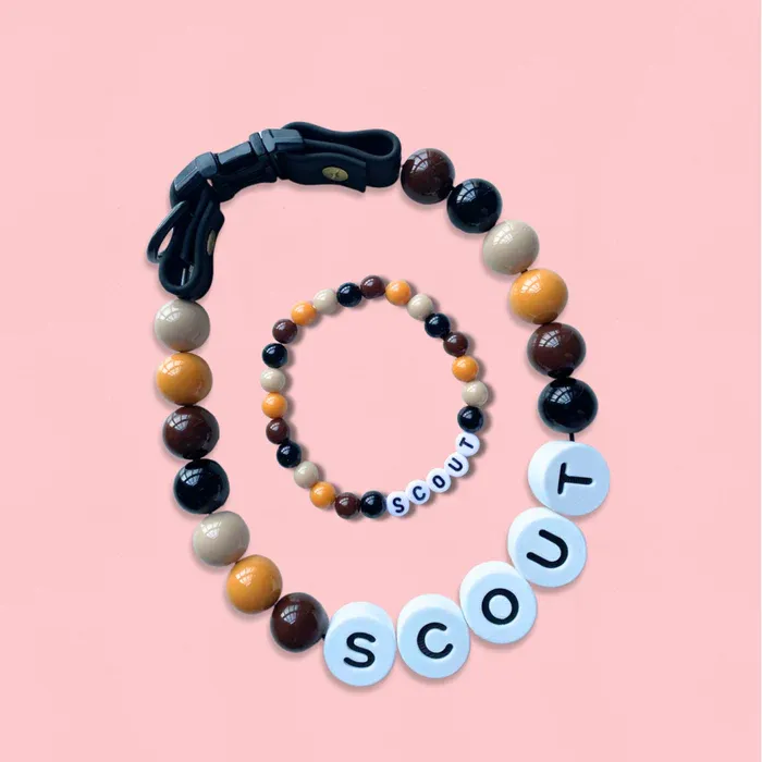 Gepersonaliseerde Huisdiernaamketting Met Gratis Bijpassende Armband - SokkenFoto