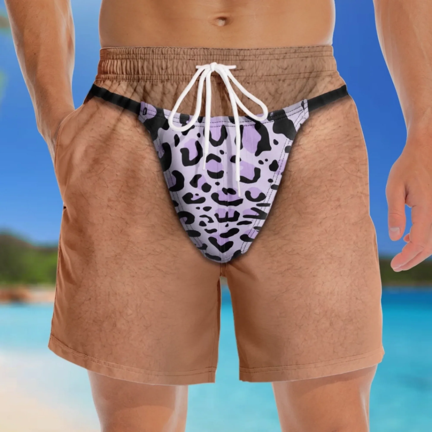 Aangepaste Grappige Mannen Zwembroek Nieuwigheid Optische Illusie Zwembroek Grappige Nieuwigheid Party Board Shorts Cadeau Voor Man Vriendje - SokkenFoto