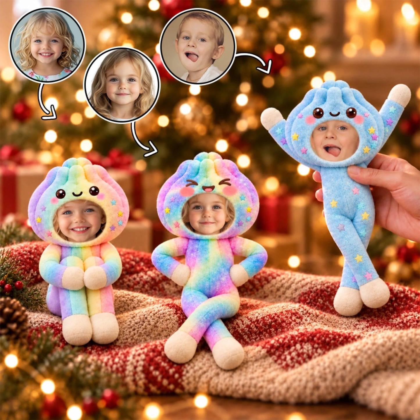 Aangepaste Grappige Huisdier Foto Kerst Pluche Pop Cadeaus Voor Dierenliefhebbers • My Merry Pup - Gepersonaliseerde Poseable Pluche Pop - SokkenFoto