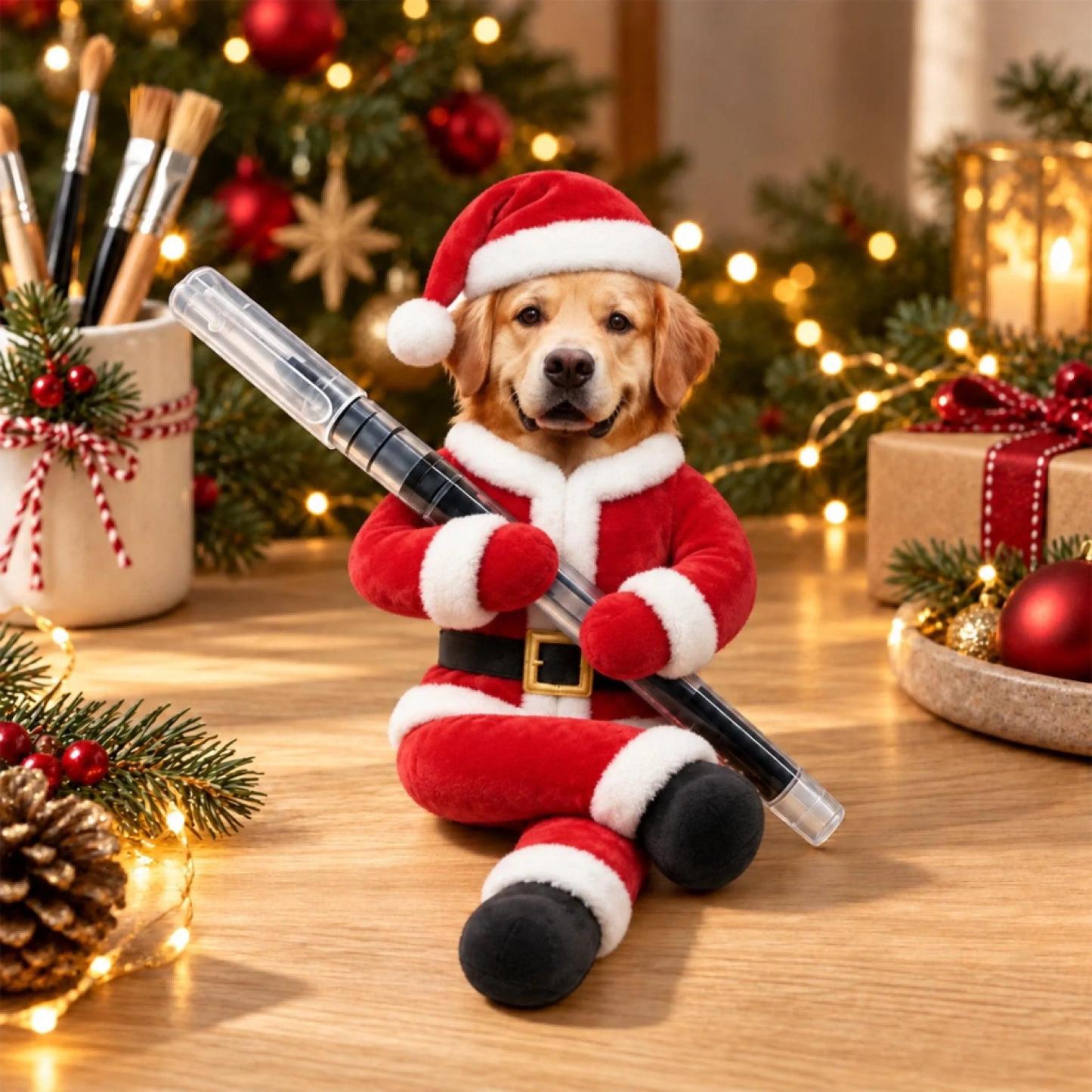 Aangepaste Grappige Huisdier Foto Kerst Pluche Pop Cadeaus Voor Dierenliefhebbers • My Merry Pup - Gepersonaliseerde Poseable Pluche Pop - SokkenFoto
