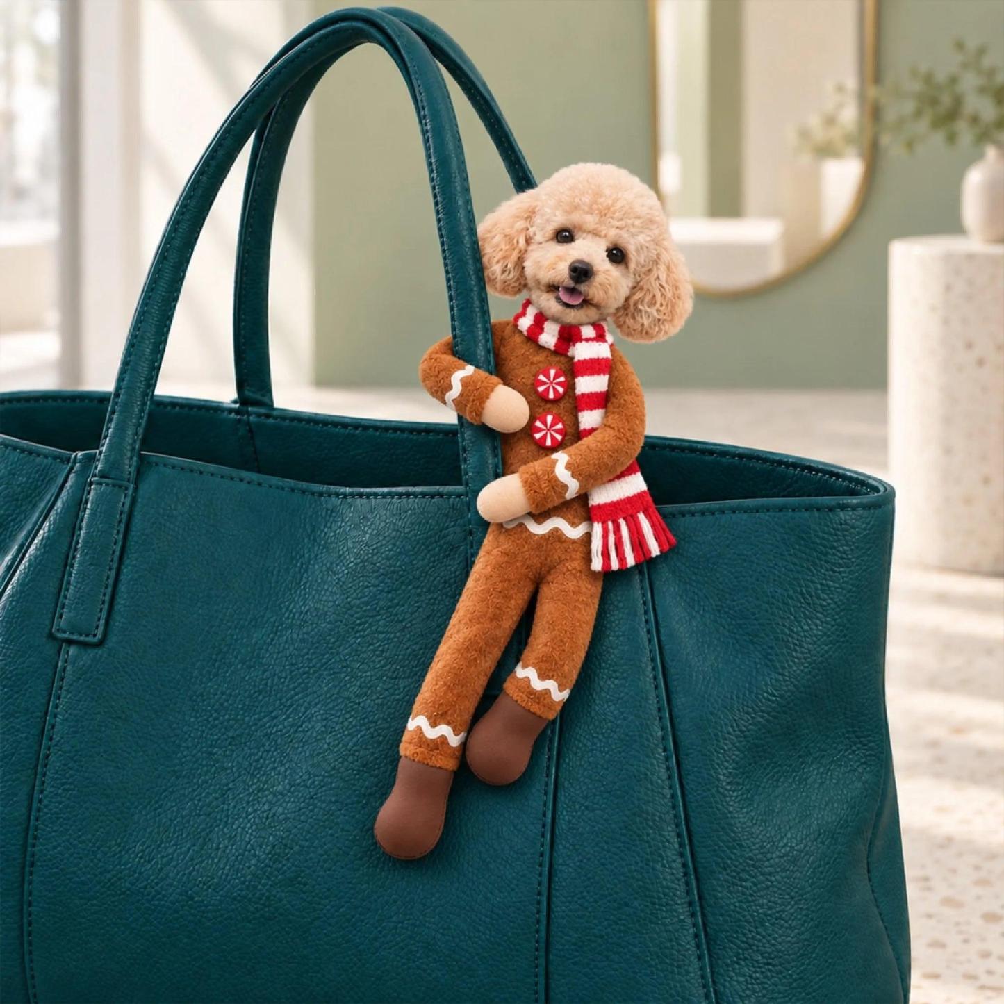 Aangepaste Grappige Huisdier Foto Kerst Pluche Pop Cadeaus Voor Dierenliefhebbers • My Merry Pup - Gepersonaliseerde Poseable Pluche Pop - SokkenFoto