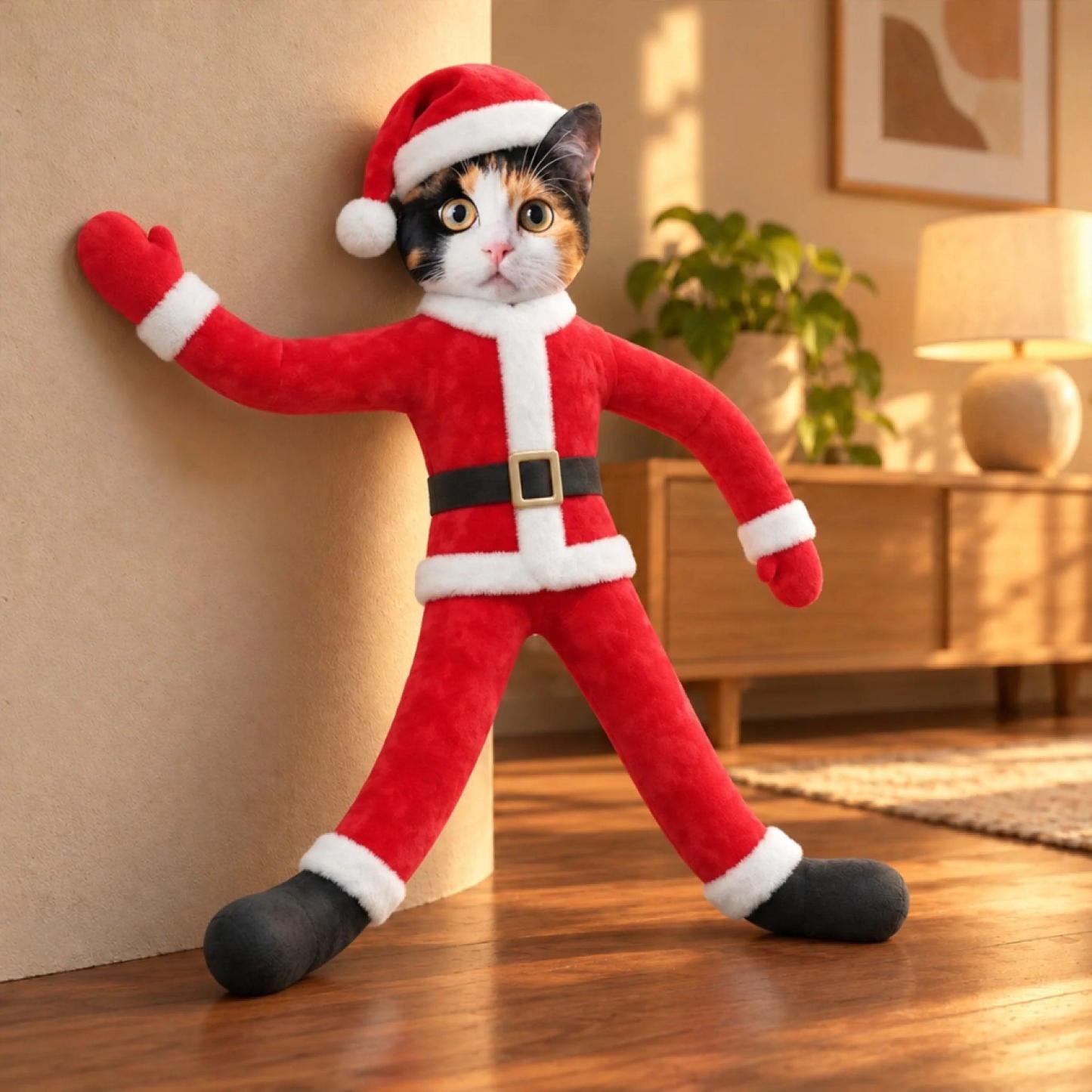 Aangepaste Grappige Huisdier Foto Kerst Pluche Pop Cadeaus Voor Dierenliefhebbers • My Merry Pup - Gepersonaliseerde Poseable Pluche Pop - SokkenFoto