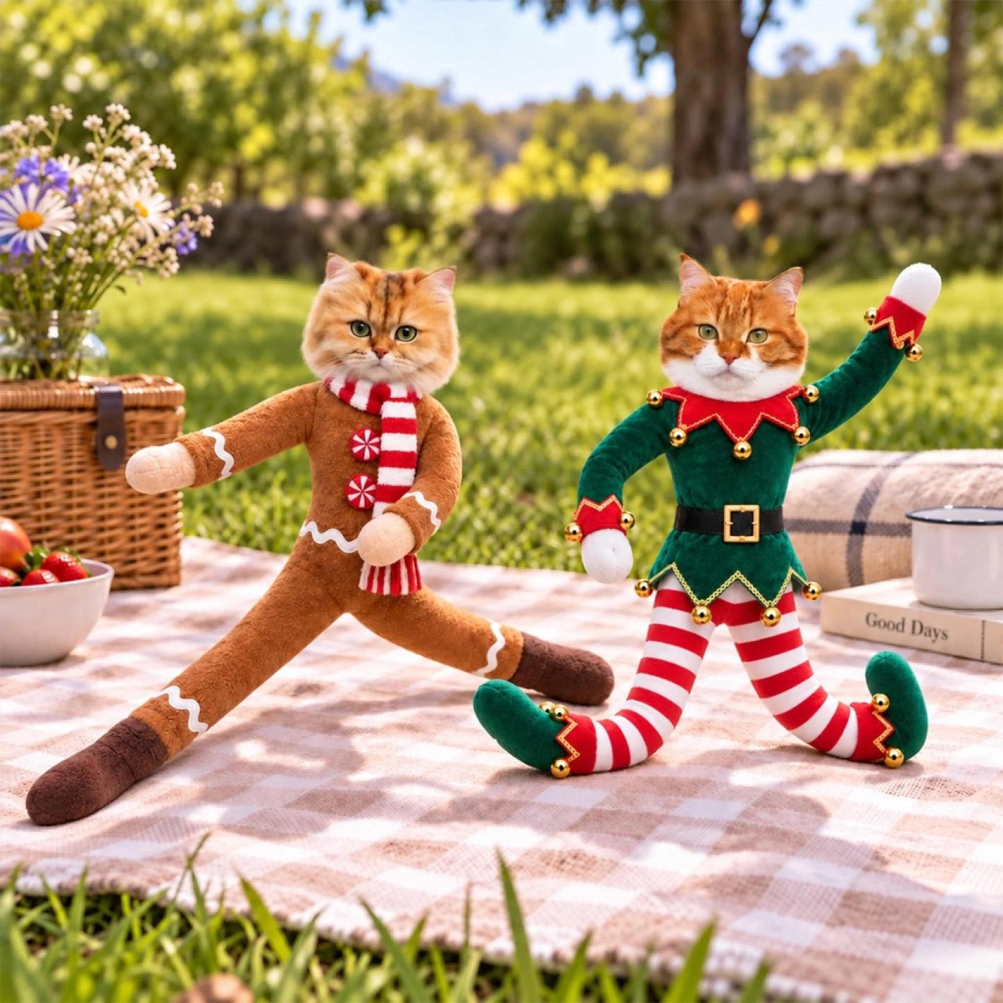 Aangepaste Grappige Huisdier Foto Kerst Pluche Pop Cadeaus Voor Dierenliefhebbers • My Merry Pup - Gepersonaliseerde Poseable Pluche Pop - SokkenFoto