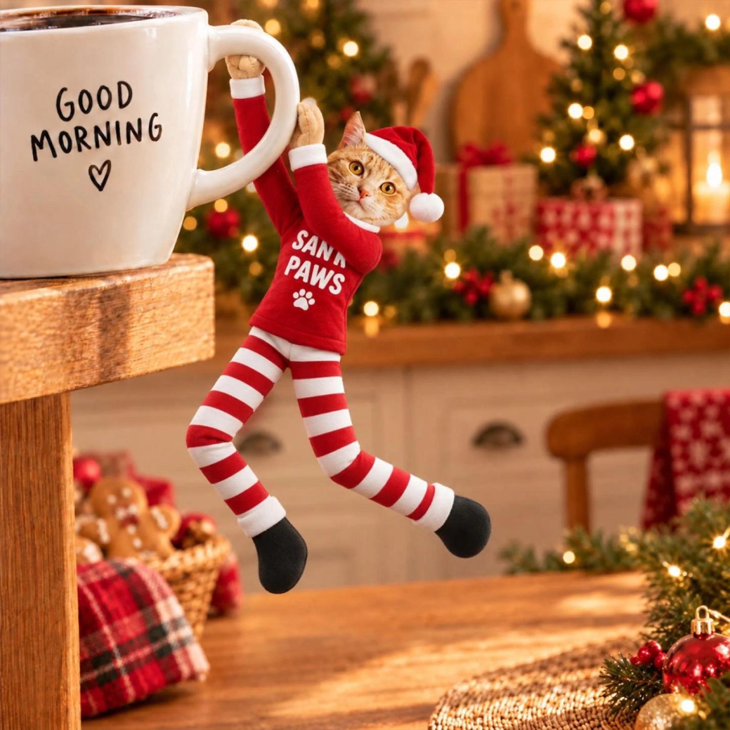 Aangepaste Grappige Huisdier Foto Kerst Pluche Pop Cadeaus Voor Dierenliefhebbers • My Merry Pup - Gepersonaliseerde Poseable Pluche Pop - SokkenFoto