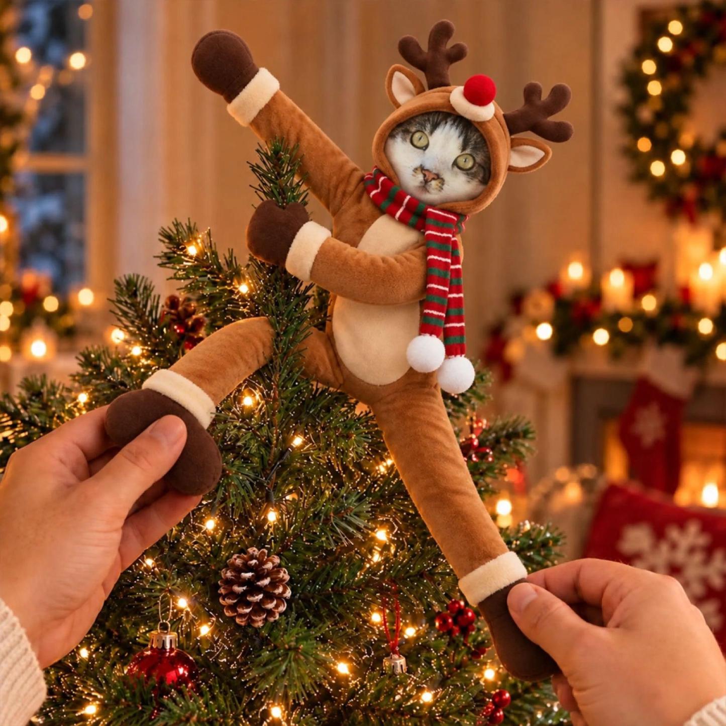 Aangepaste Grappige Huisdier Foto Kerst Pluche Pop Cadeaus Voor Dierenliefhebbers • My Merry Pup - Gepersonaliseerde Poseable Pluche Pop - SokkenFoto