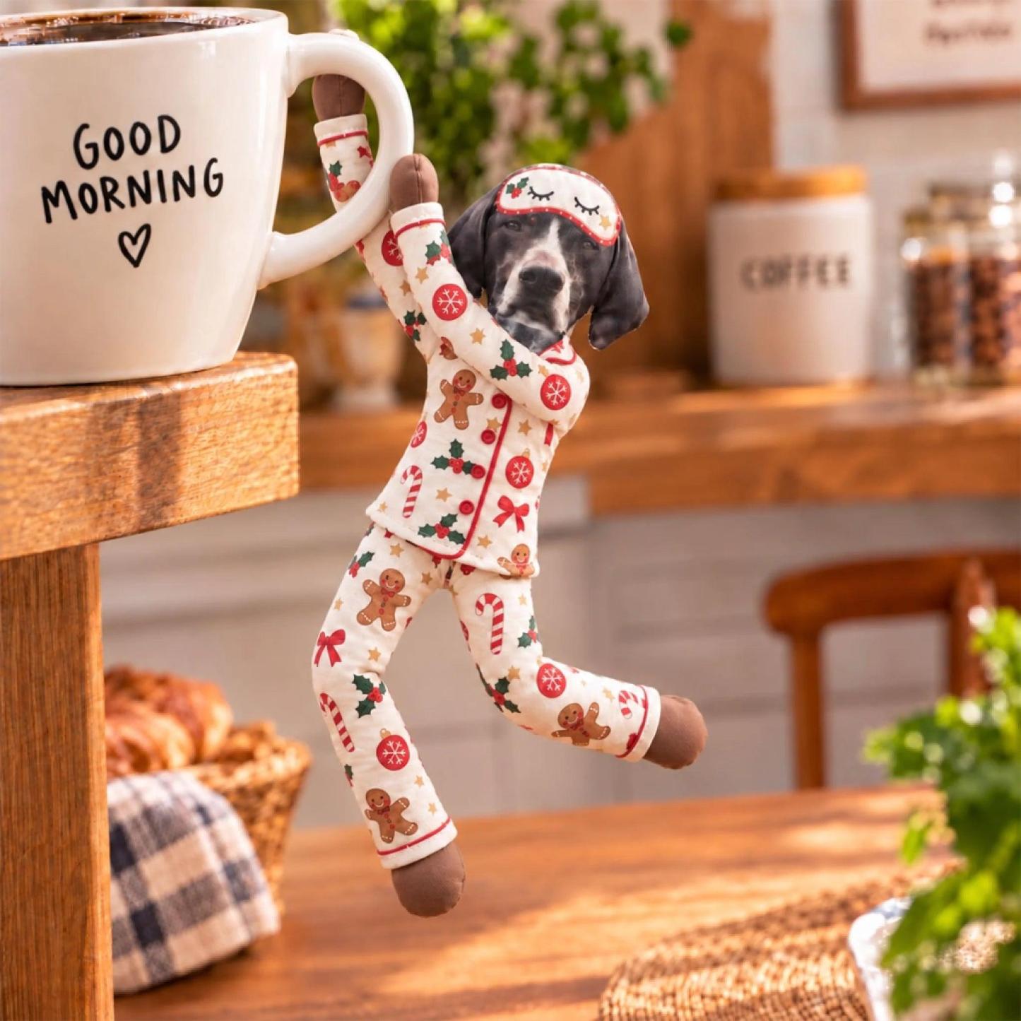 Aangepaste Grappige Huisdier Foto Kerst Pluche Pop Cadeaus Voor Dierenliefhebbers • My Merry Pup - Gepersonaliseerde Poseable Pluche Pop - SokkenFoto
