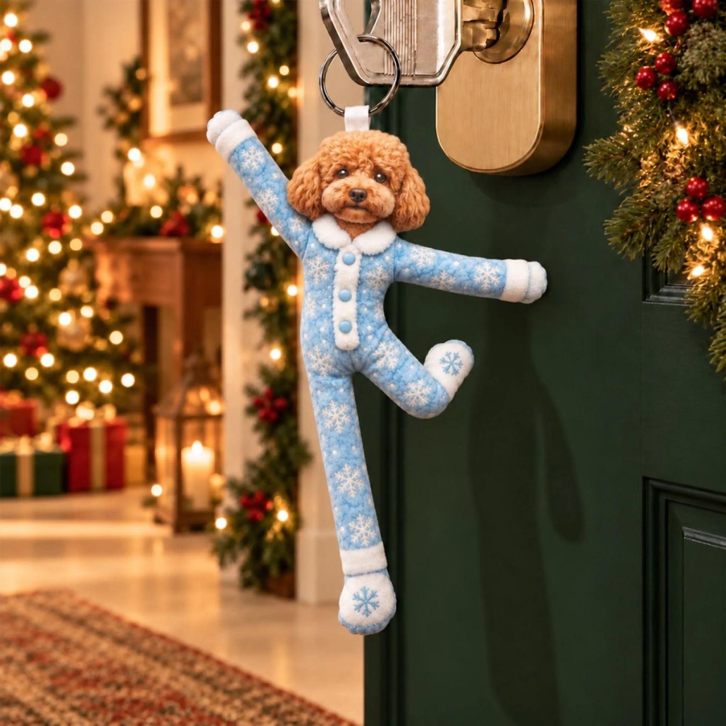 Aangepaste Grappige Huisdier Foto Kerst Pluche Pop Cadeaus Voor Dierenliefhebbers • My Merry Pup - Gepersonaliseerde Poseable Pluche Pop - SokkenFoto