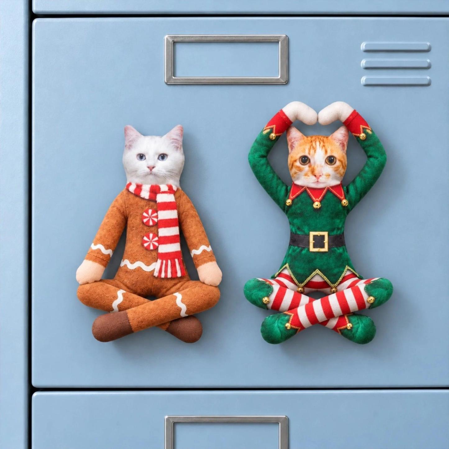 Aangepaste Grappige Huisdier Foto Kerst Pluche Pop Cadeaus Voor Dierenliefhebbers • My Merry Pup - Gepersonaliseerde Poseable Pluche Pop - SokkenFoto