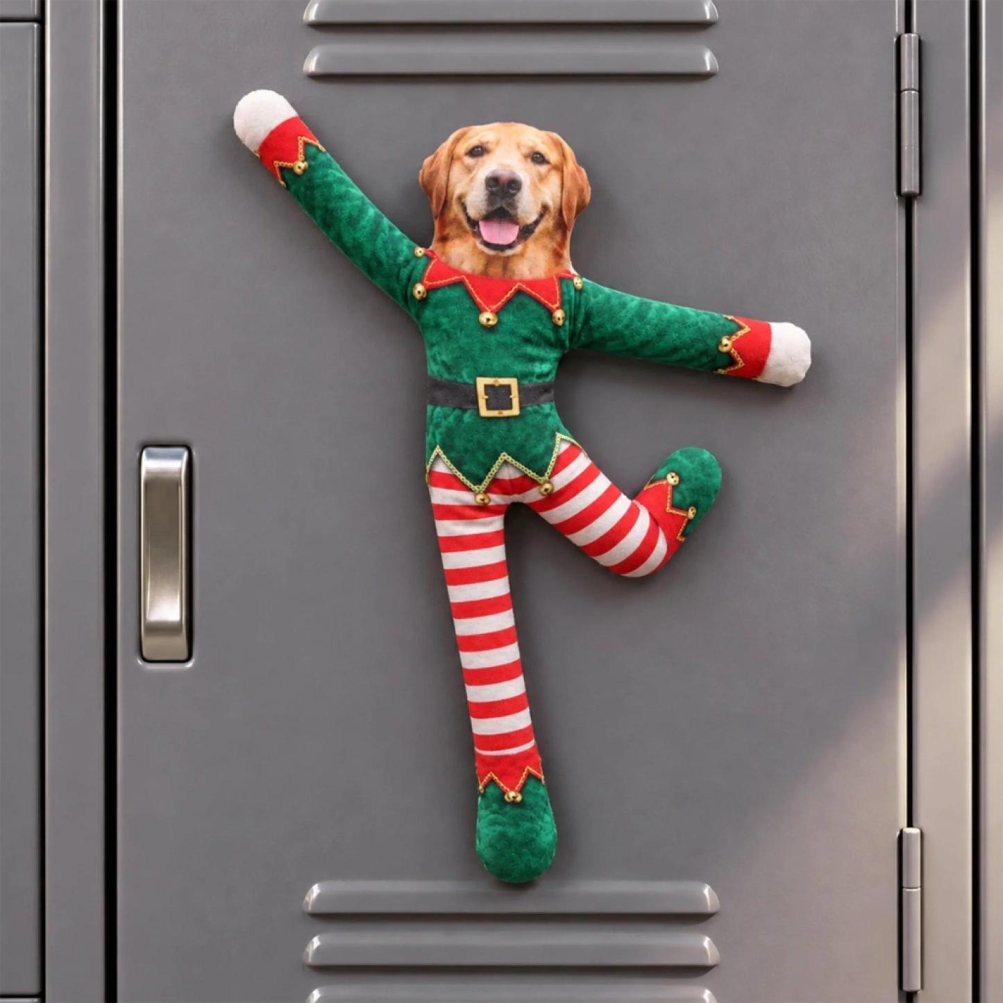 Aangepaste Grappige Huisdier Foto Kerst Pluche Pop Cadeaus Voor Dierenliefhebbers • My Merry Pup - Gepersonaliseerde Poseable Pluche Pop - SokkenFoto