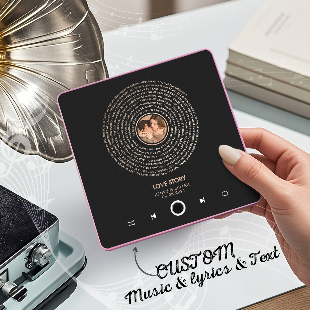 Aangepaste Muziek Koelkastmagneet Songteksten Fotosticker Geschenken Muziek Muur Fotosticker Muziekbeweging Die Kan Worden Gespeeld Zonder Mobiele Telefoon - SokkenFoto