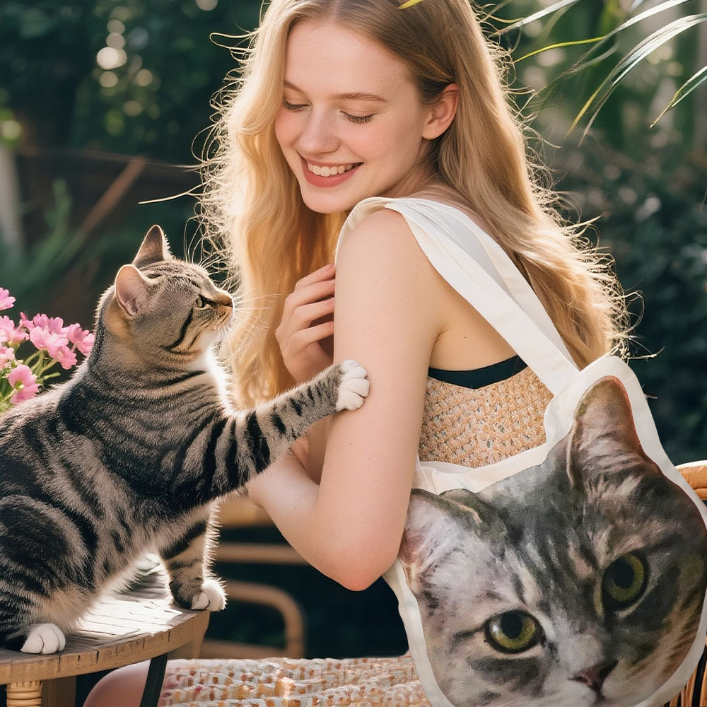 Gepersonaliseerde Draagtas Met Huisdiergezichtje