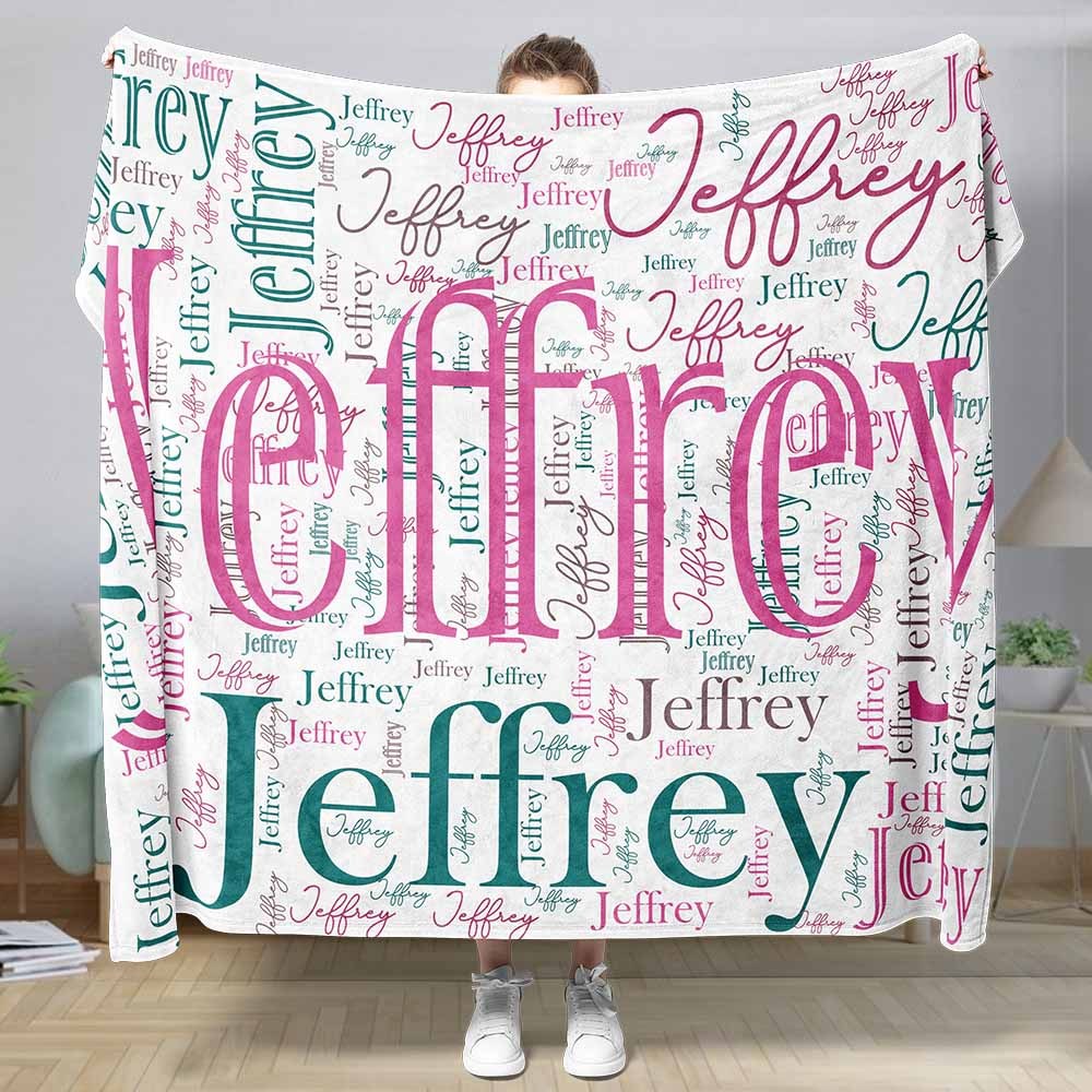 Aangepaste Naam Familie Deken Gepersonaliseerde Word Cloud Art Design Deken Cadeau Voor Familie
