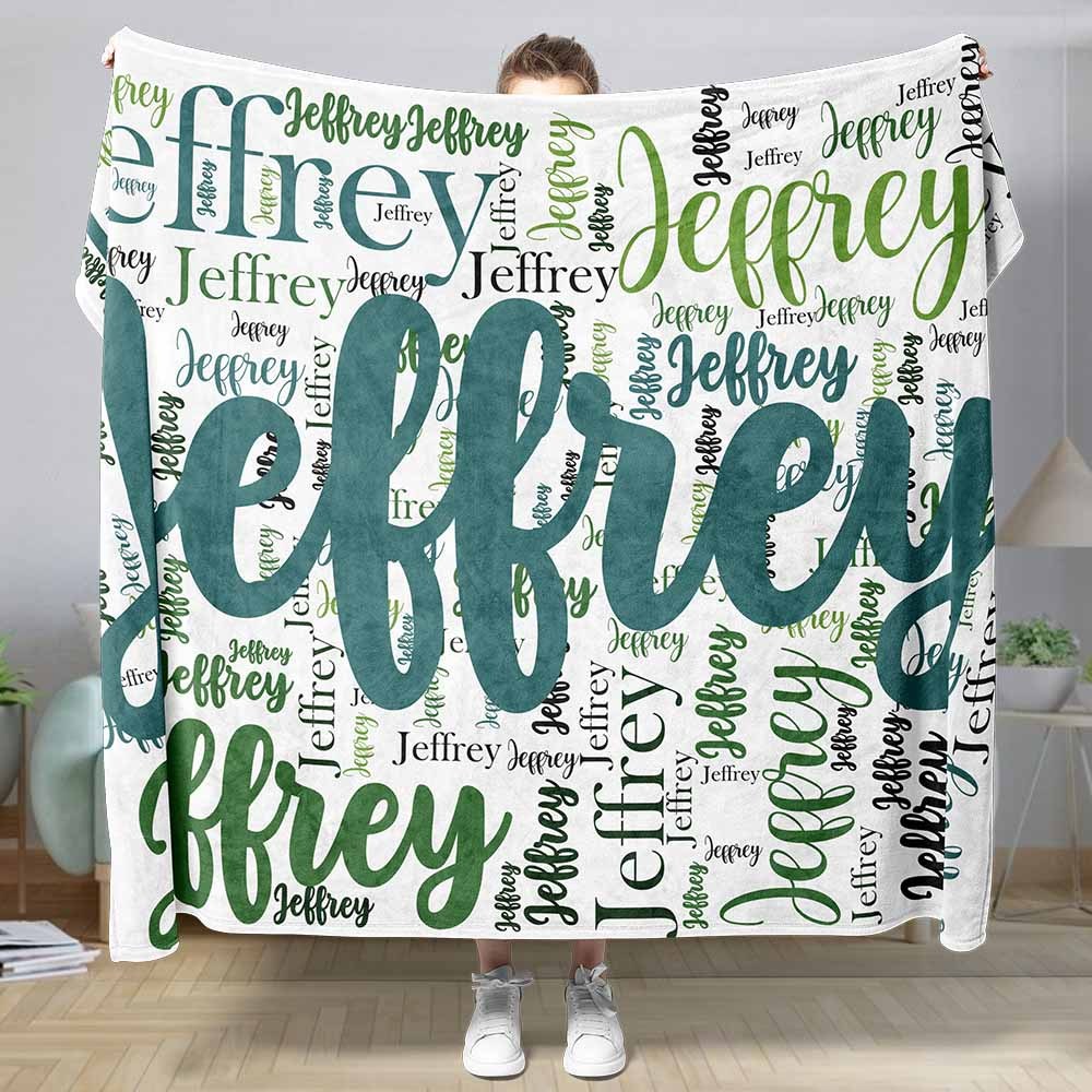 Aangepaste Naam Familie Deken Gepersonaliseerde Word Cloud Art Design Deken Cadeau Voor Familie - SokkenFoto