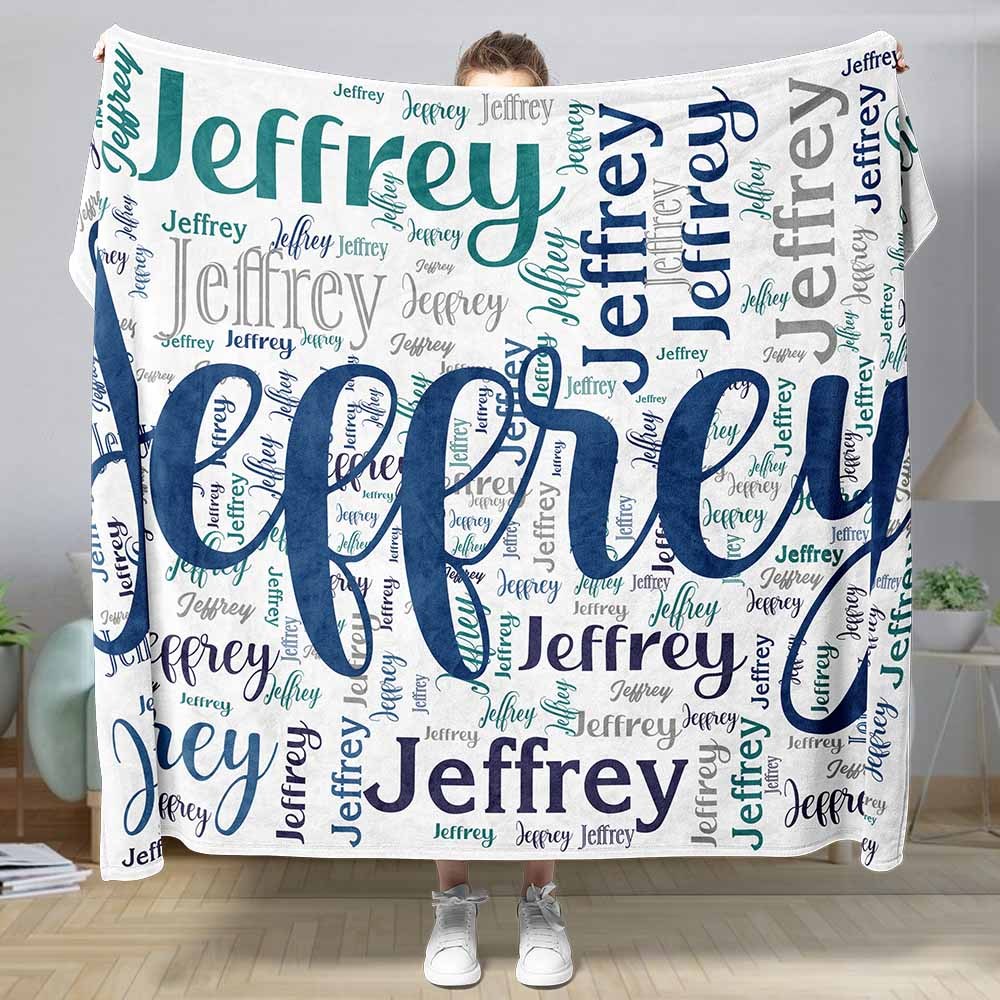 Aangepaste Naam Familie Deken Gepersonaliseerde Word Cloud Art Design Deken Cadeau Voor Familie - SokkenFoto