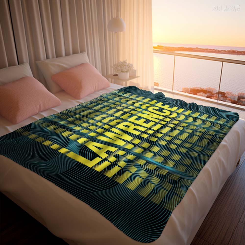 Aangepaste Naam Of Tekst Gradiënt Fleece Pluche Deken - SokkenFoto