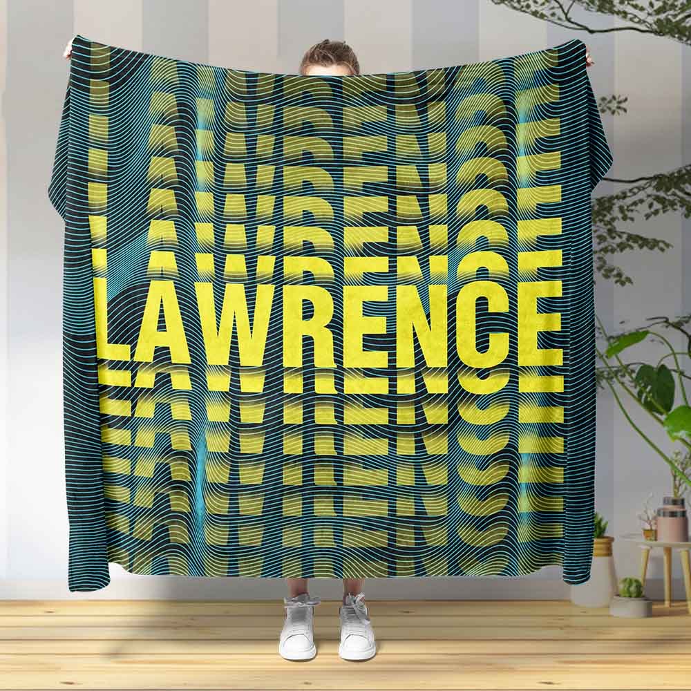 Aangepaste Naam Of Tekst Gradiënt Fleece Pluche Deken - SokkenFoto