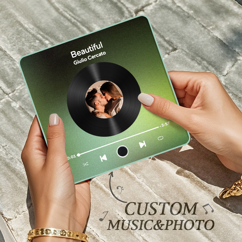 Gepersonaliseerde Fotoalbum Koelkastmagneet Muziek Muur Fotosticker Muziekbeweging Die Kan Worden Afgespeeld Zonder Mobiele Telefoon Muziek Koelkastmagneet Pro - SokkenFoto