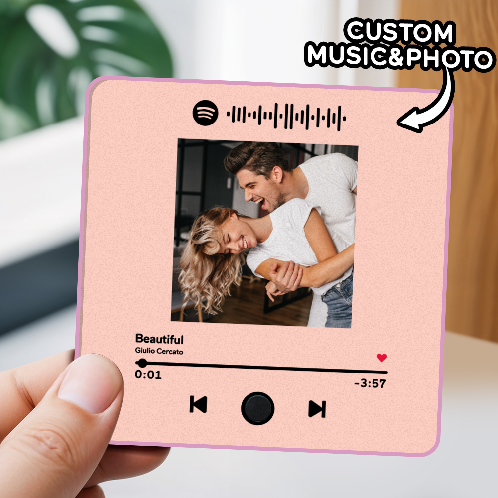 Gepersonaliseerde Fotoalbum Koelkastmagneet Muziek Muur Fotosticker Muziekbeweging Die Kan Worden Afgespeeld Zonder Mobiele Telefoon Muziek Koelkastmagneet Pro - SokkenFoto