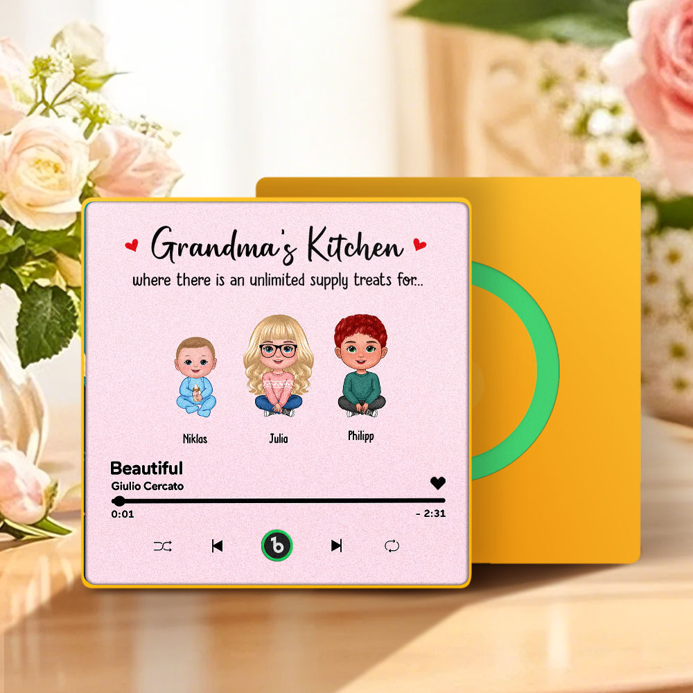 Aangepaste Muziek Koelkastmagneet Moederdag Muziek Muur Foto Sticker Die Muziek Afspeelt Zonder Mobiele Telefoon Meerdere Stijlen - SokkenFoto