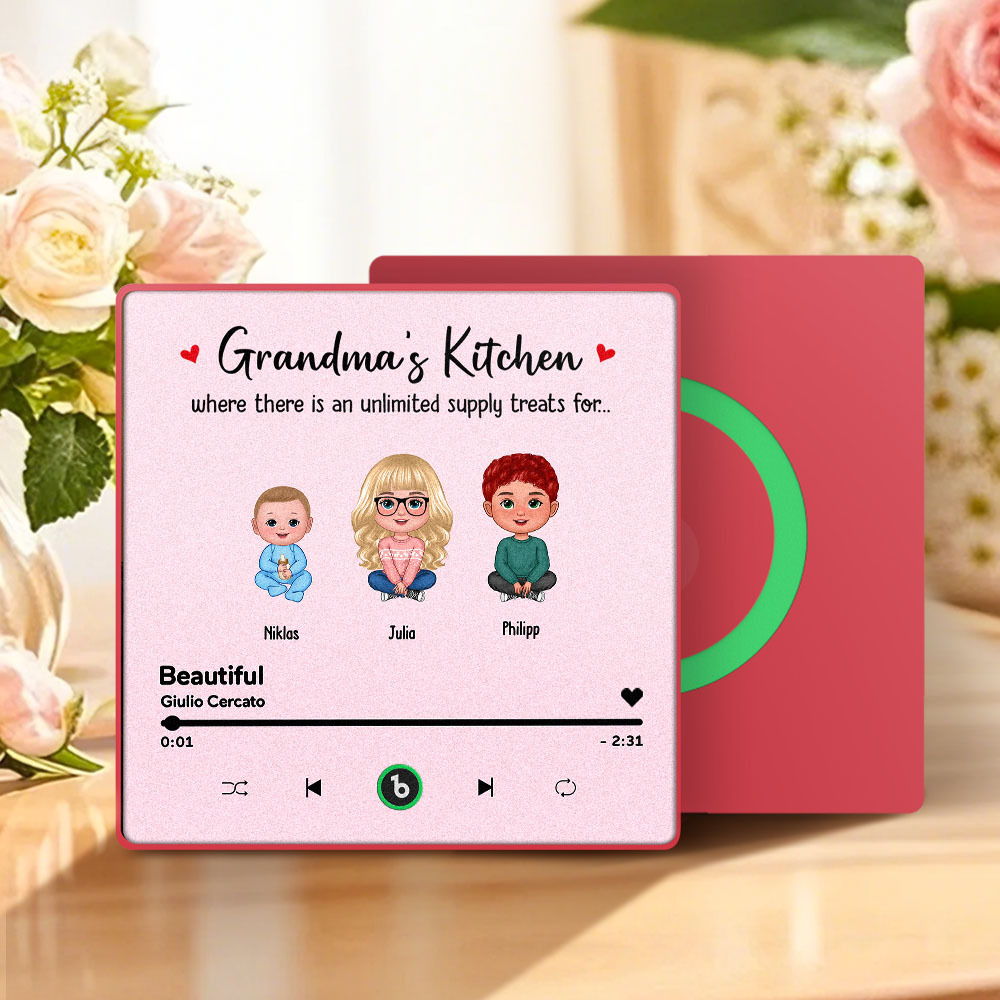 Aangepaste Muziek Koelkastmagneet Moederdag Muziek Muur Foto Sticker Die Muziek Afspeelt Zonder Mobiele Telefoon Meerdere Stijlen - SokkenFoto