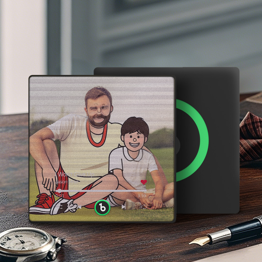 Aangepaste Cartoonpersonages Foto Lenticulaire Muziek Koelkastmagneet Leuk Cadeau - SokkenFoto