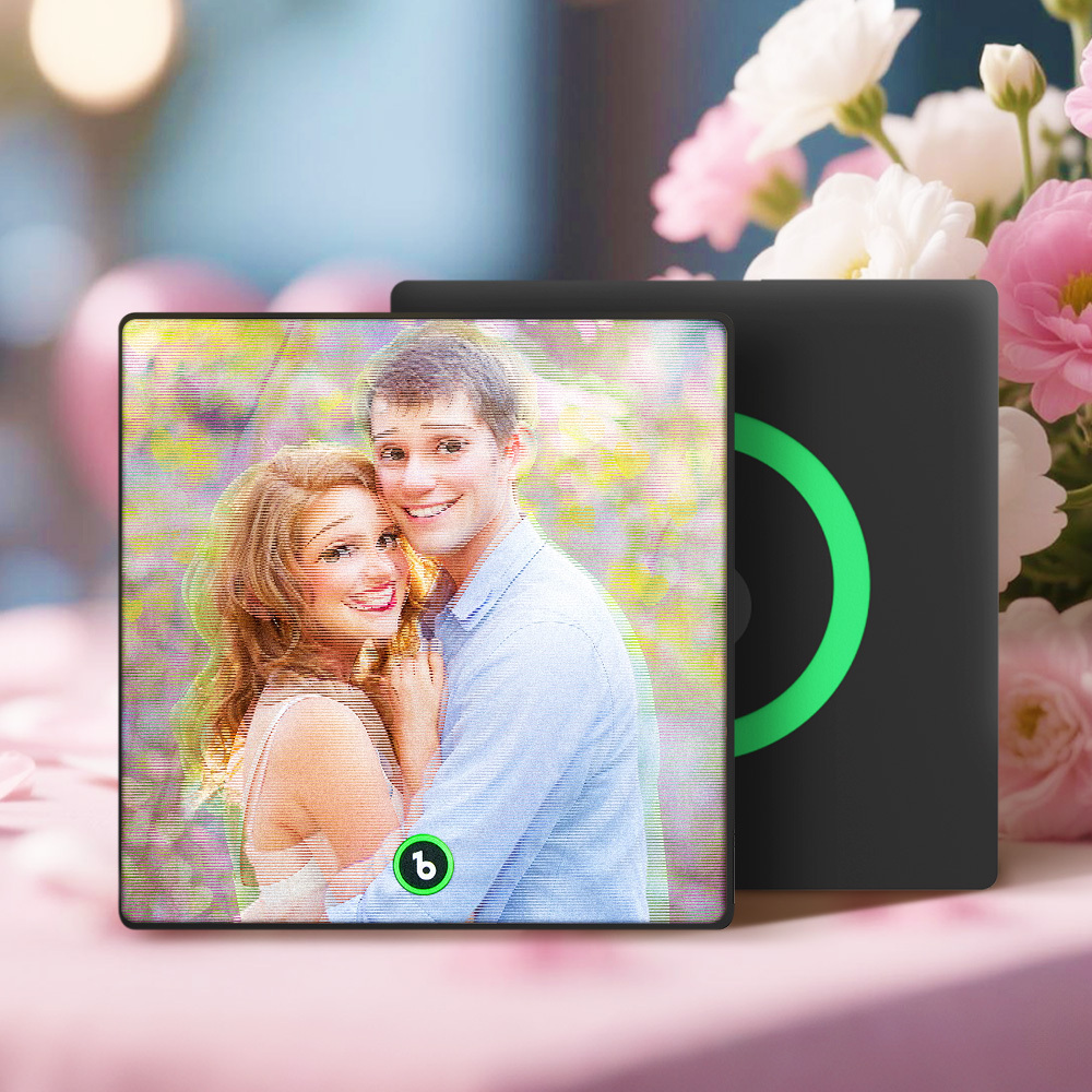 Aangepaste Disney Lenticulaire Muziekkoelkastmagneet, Gepersonaliseerd Portret, Cadeau Voor Het Afspelen Van Liedjes - SokkenFoto