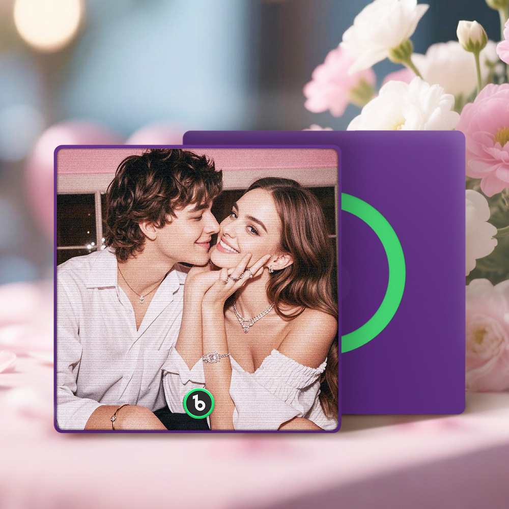 Gepersonaliseerde Muziekkoelkastmagneet Met Fotogravering En Lenticulaire Kalender Als Cadeau - SokkenFoto