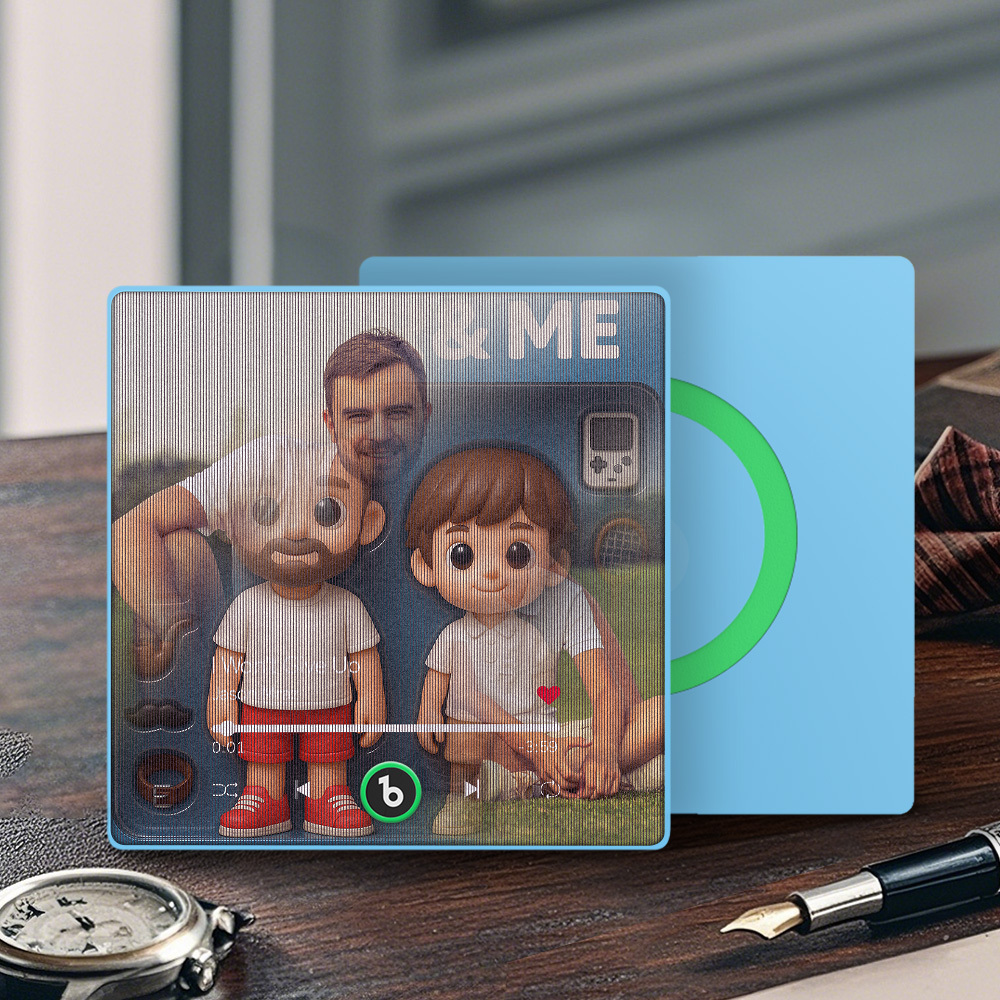 Aangepaste Muziek Koelkastmagneet Cartoon Foto Lenticulair Cadeau - SokkenFoto