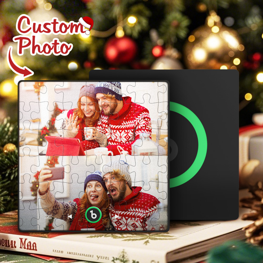 Aangepaste Kerstmuziek Koelkastmagneet Muziekalbum Koelkastmagneet Fotomuziekmuur Fotomuziekbeweging Die Gespeeld Kan Worden Cadeau-idee - SokkenFoto
