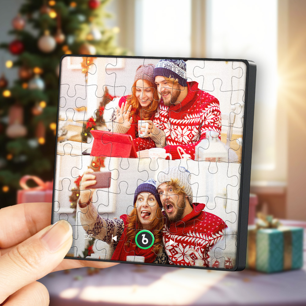 Aangepaste Kerstmuziek Koelkastmagneet Muziekalbum Koelkastmagneet Fotomuziekmuur Fotomuziekbeweging Die Gespeeld Kan Worden Cadeau-idee - SokkenFoto