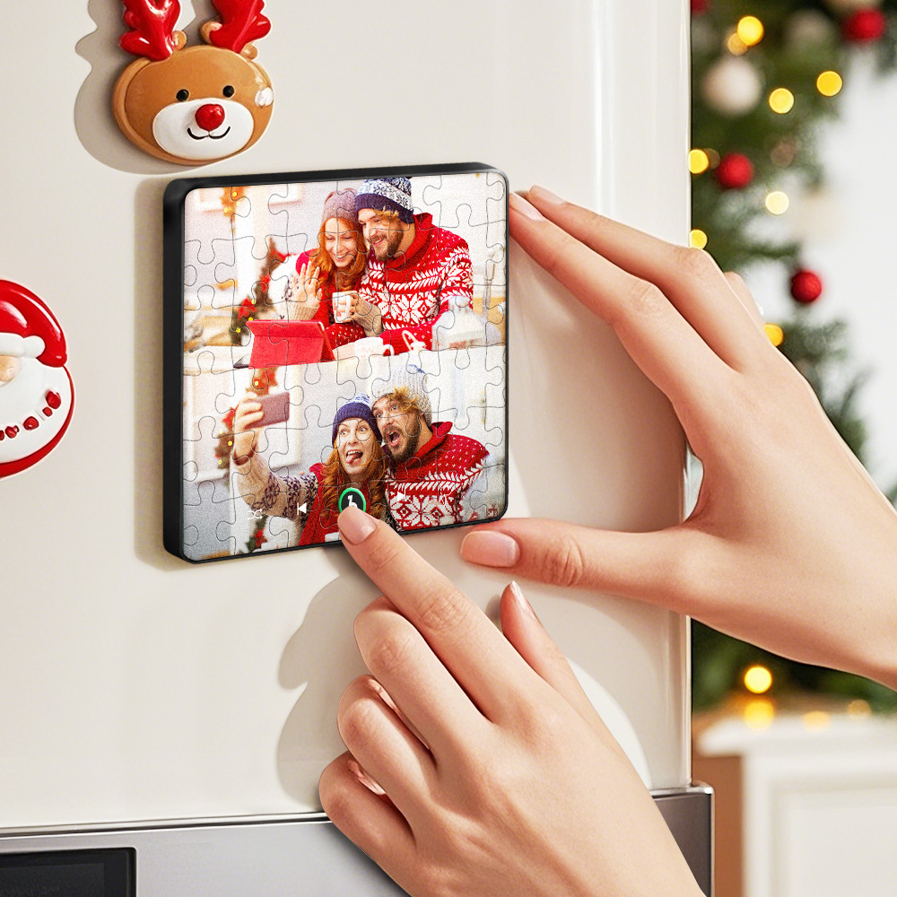 Aangepaste Kerstmuziek Koelkastmagneet Muziekalbum Koelkastmagneet Fotomuziekmuur Fotomuziekbeweging Die Gespeeld Kan Worden Cadeau-idee - SokkenFoto