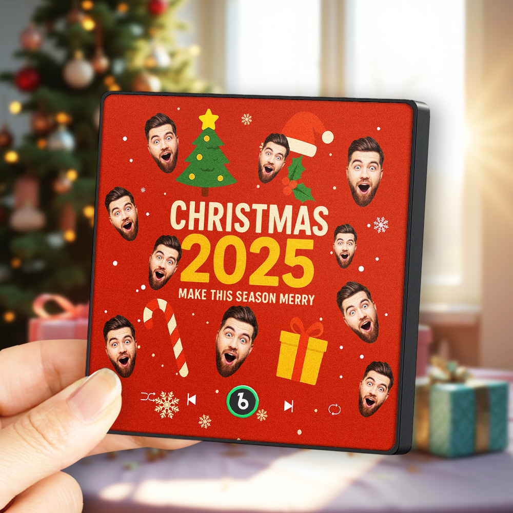 Aangepaste Kerstmuziek Koelkastmagneet Muziekalbum Koelkastmagneet Fotomuziekmuur Fotomuziekbeweging Die Gespeeld Kan Worden Cadeau-idee - SokkenFoto