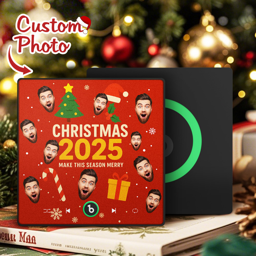 Aangepaste Kerstmuziek Koelkastmagneet Muziekalbum Koelkastmagneet Fotomuziekmuur Fotomuziekbeweging Die Gespeeld Kan Worden Cadeau-idee - SokkenFoto