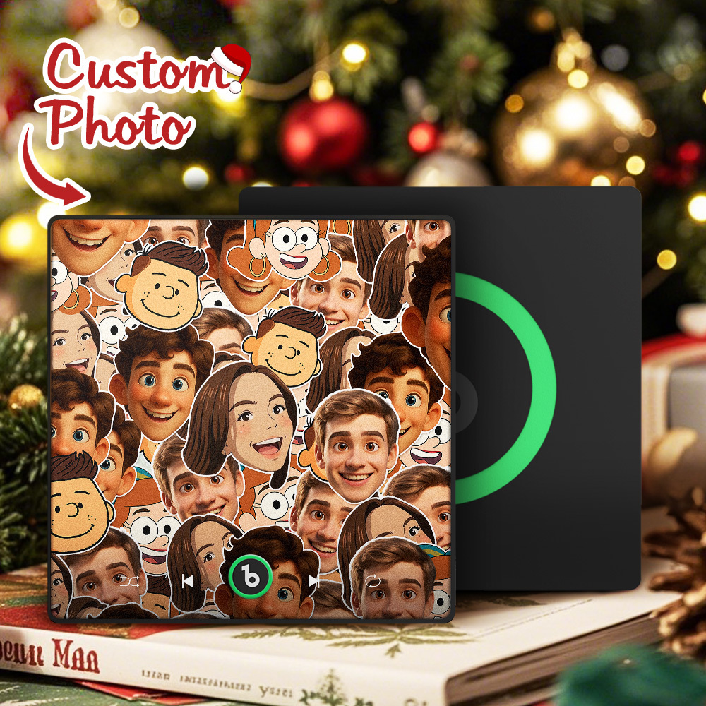 Aangepaste Kerstmuziek Koelkastmagneet Muziekalbum Koelkastmagneet Fotomuziekmuur Fotomuziekbeweging Die Gespeeld Kan Worden Cadeau-idee - SokkenFoto