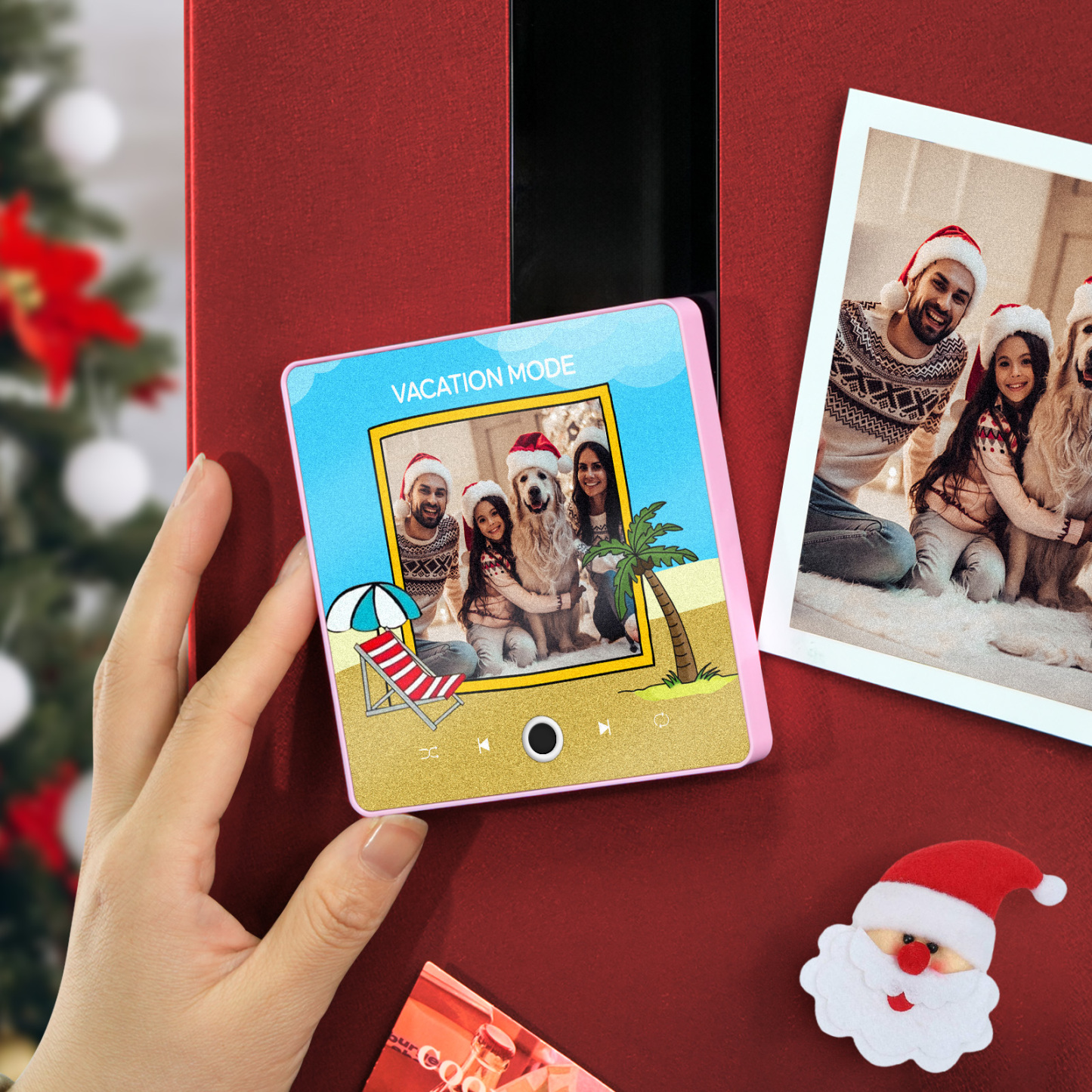 Gepersonaliseerde Muziek Koelkastmagneet Kerstcadeaus Familiecadeaus Aangepaste Muziekmagneten Kunnen Liedjes Afspelen - SokkenFoto