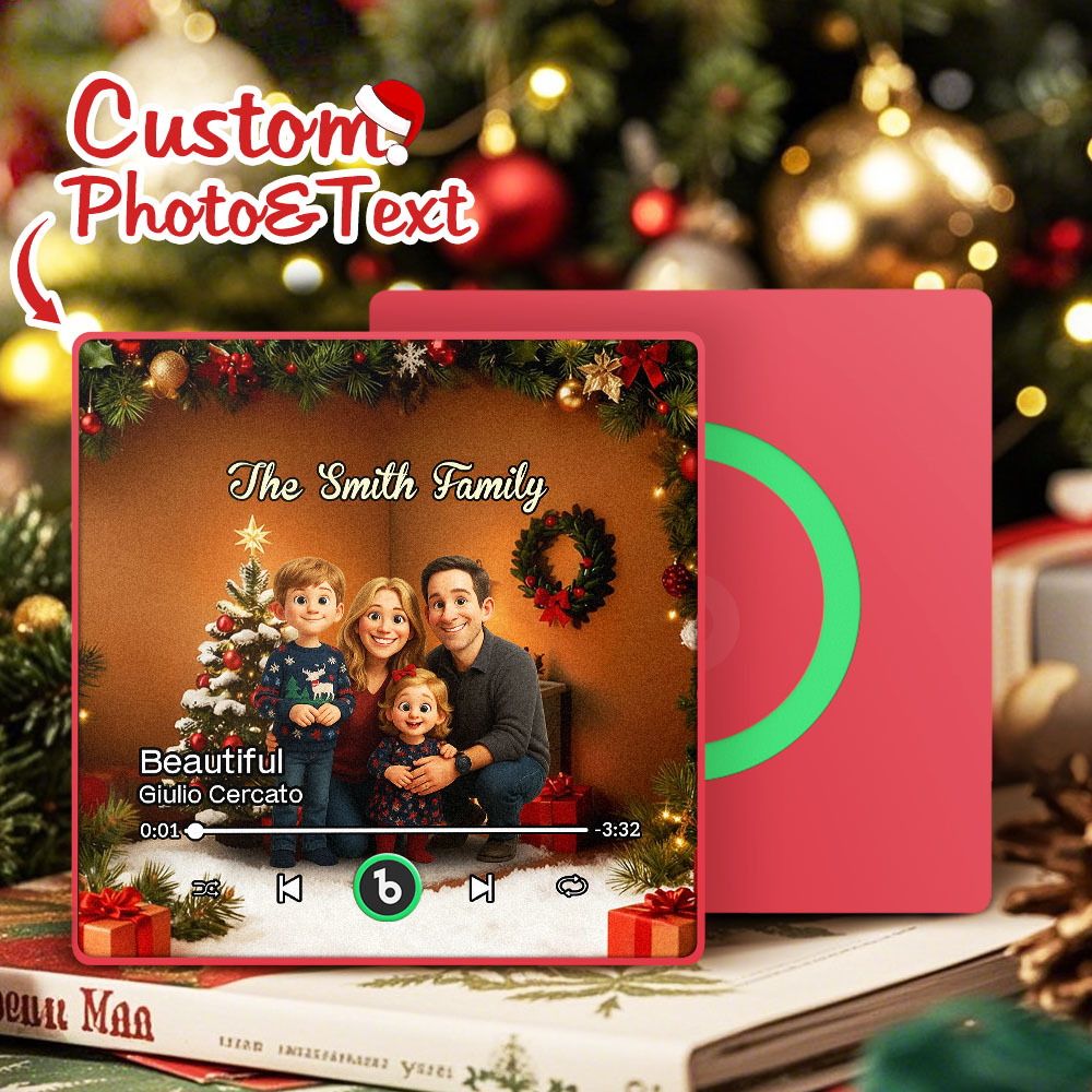 Gepersonaliseerde Familiefotocadeaus Cartoon Muziek Koelkastmagneet - SokkenFoto