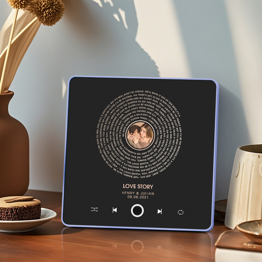 Aangepaste Muziek Koelkastmagneet Songteksten Fotosticker Geschenken Muziek Muur Fotosticker Muziekbeweging Die Kan Worden Gespeeld Zonder Mobiele Telefoon - SokkenFoto