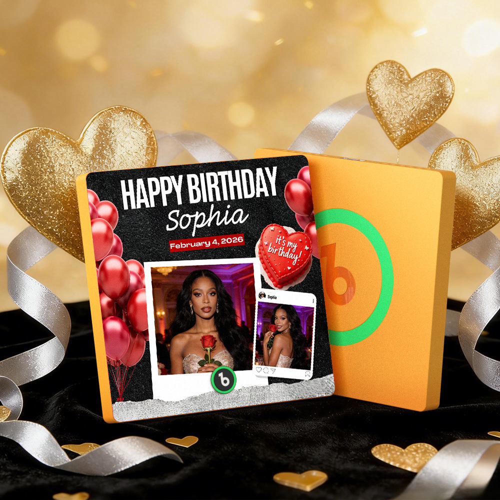 Gepersonaliseerde Koelkastmagneten Met Muziek: Rode Ballon, Kleurrijk Frame, Album, Koelkastmagneet Die Liedjes Kan Afspelen, Valentijnsdagcadeau - SokkenFoto