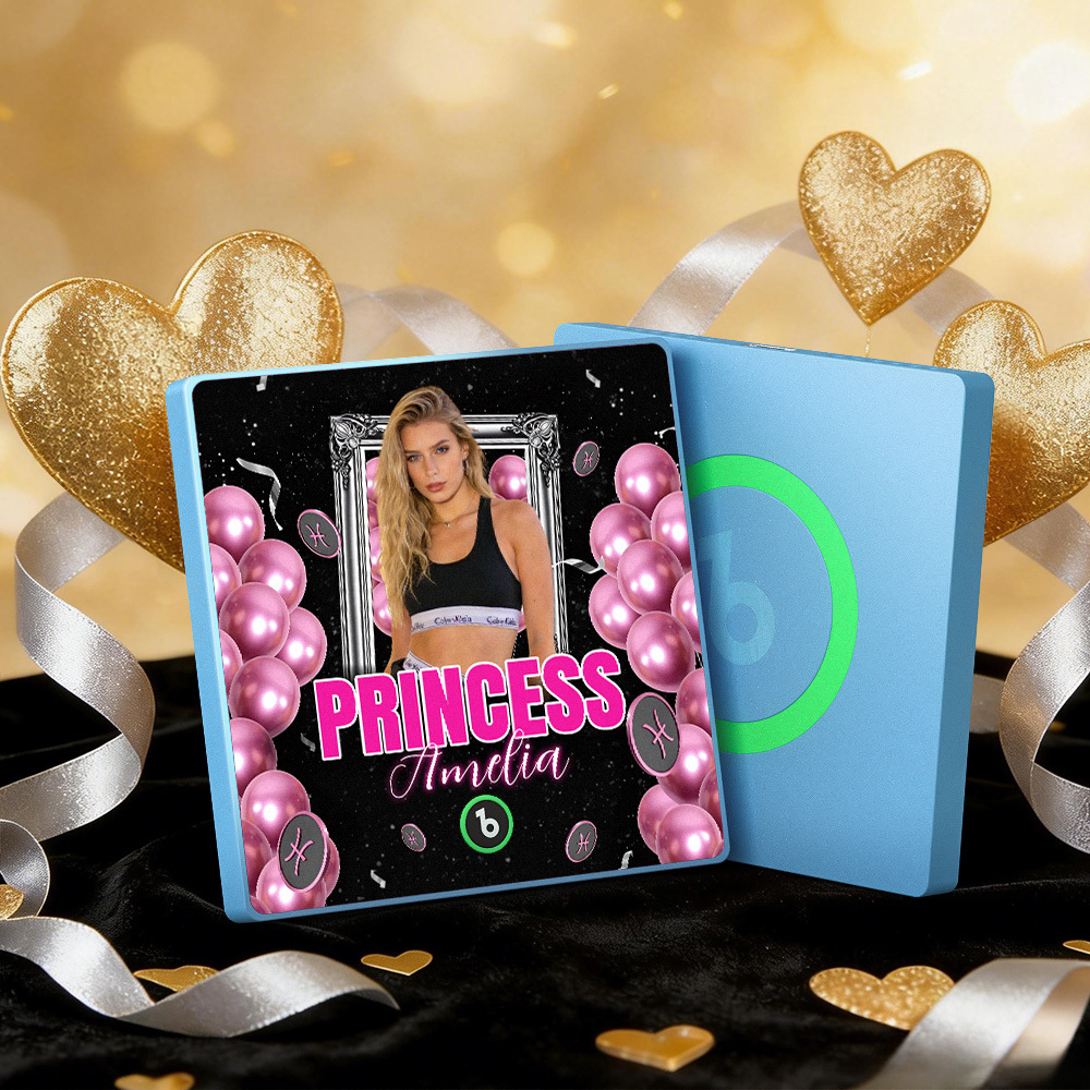 Gepersonaliseerde Koelkastmagneten Met Muziek, Prinsessenstijl, Kleurrijk Frame, Album, Koelkastmagneet Die Liedjes Kan Afspelen, Cadeau - SokkenFoto