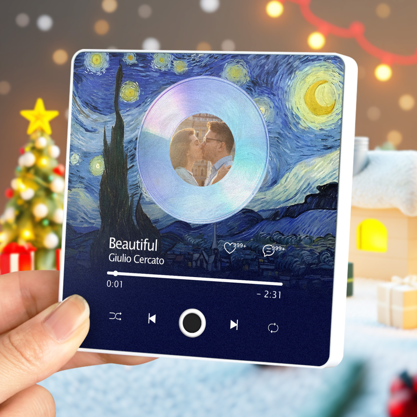 Aangepaste Foto Musick Datumalbum Muziek Koelkastmagneet Kerstcadeaus Bestandsoverdracht Bezig Muziek Koelkastmagneet - SokkenFoto