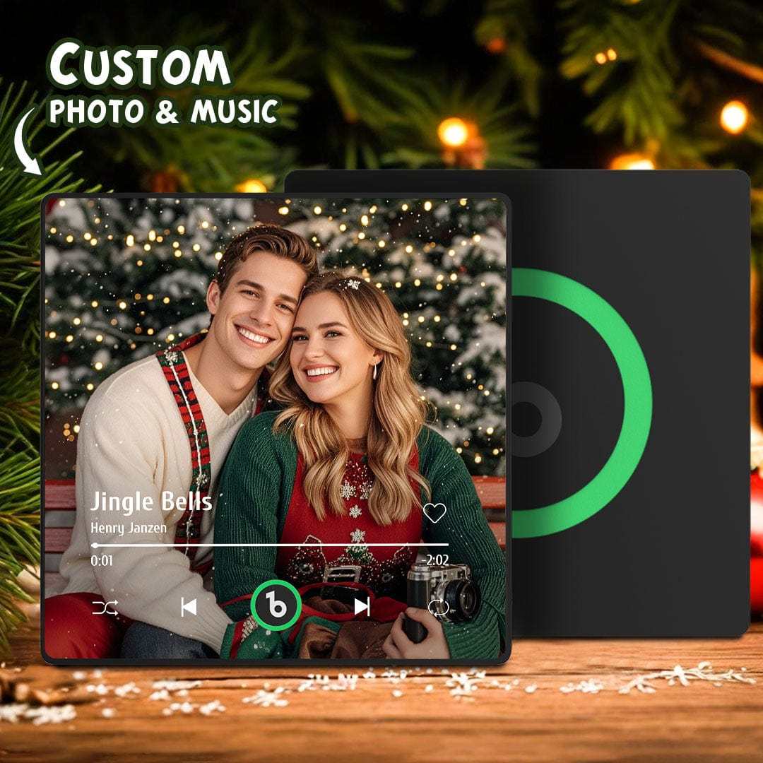 Aangepaste Album Koelkastmagneet Gepersonaliseerde Muziek Koelkastmagneet Kan Liedjes Afspelen	 - SokkenFoto